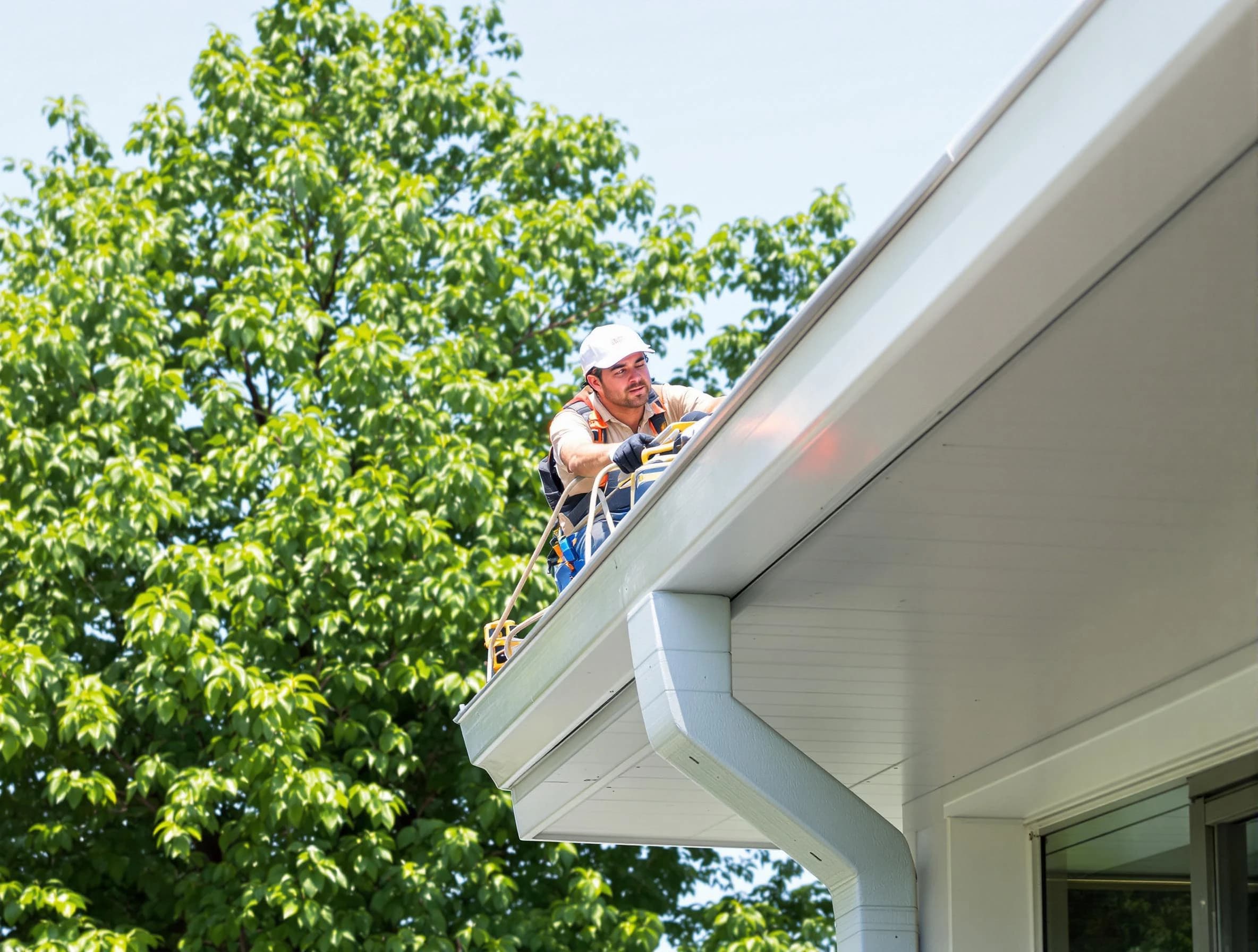 North Royalton Roofing Company expert examining roof shingles in North Royalton, OH